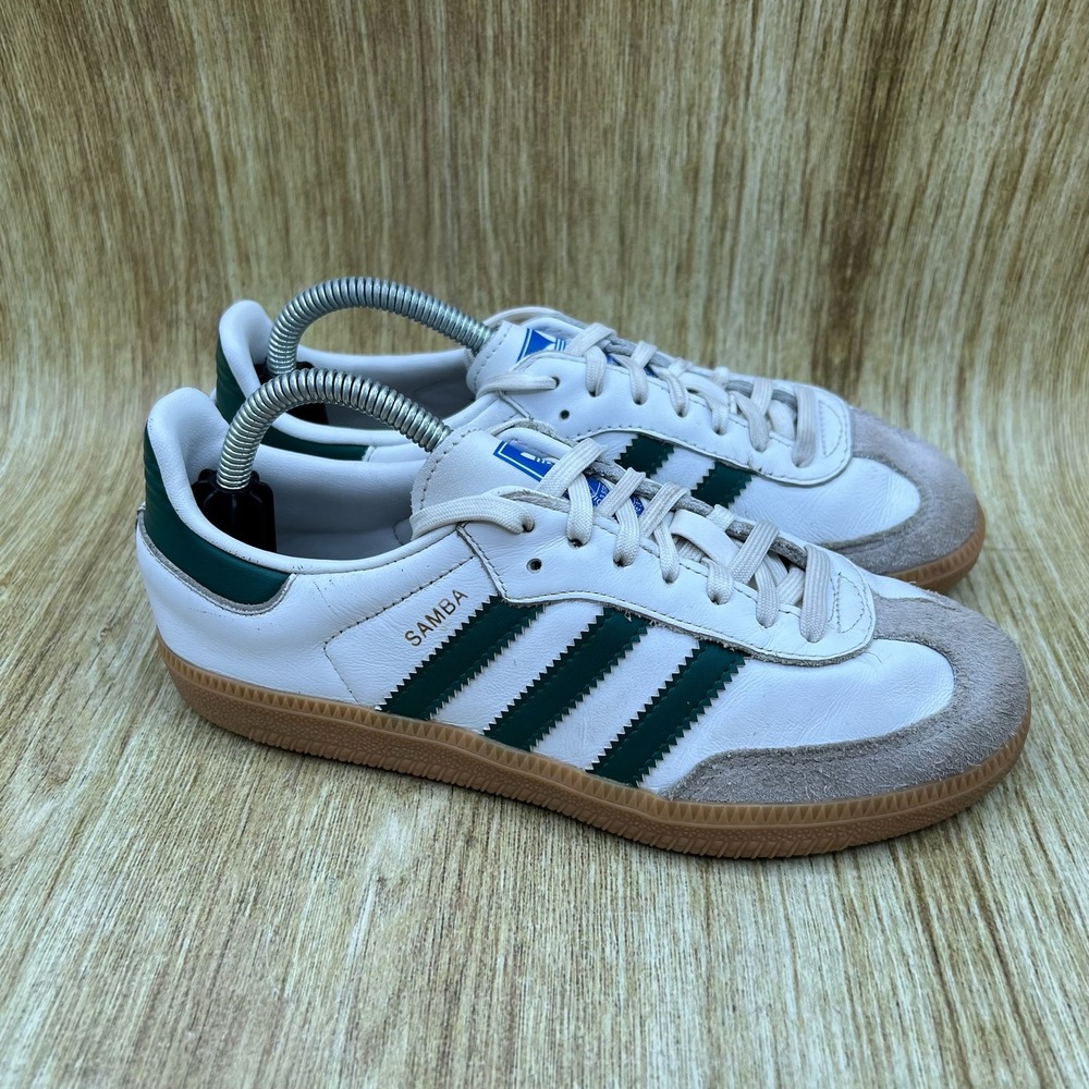 Adidas Samba OG Sneakers Kid's Size 3Y White Green Gum Low Top IE1334